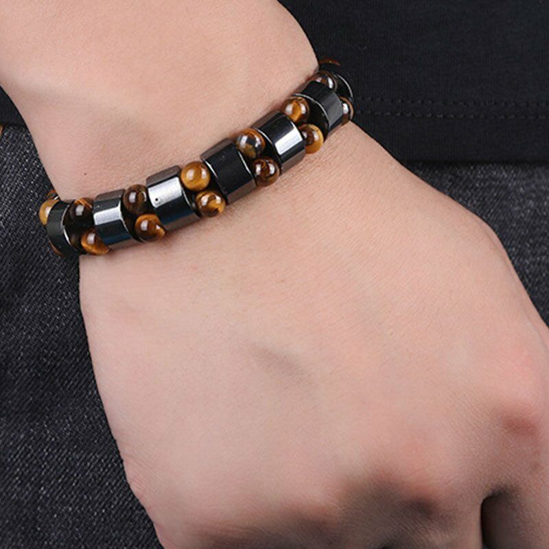Tiger Eye & Black Obsidian Bracelet – Protection & Confidence