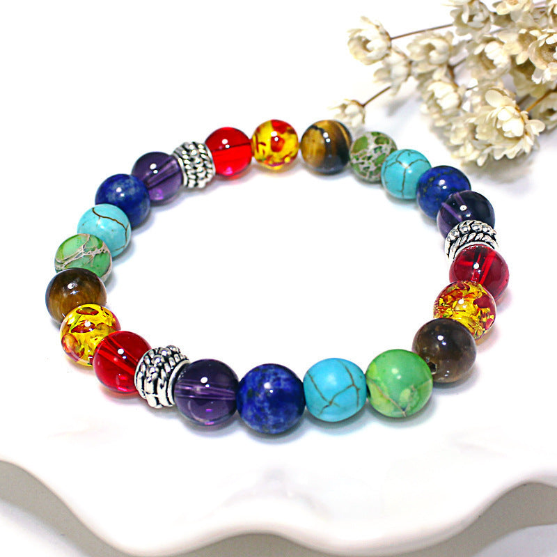Seven Chakra Bracelet – Natural Stone Energy Beads