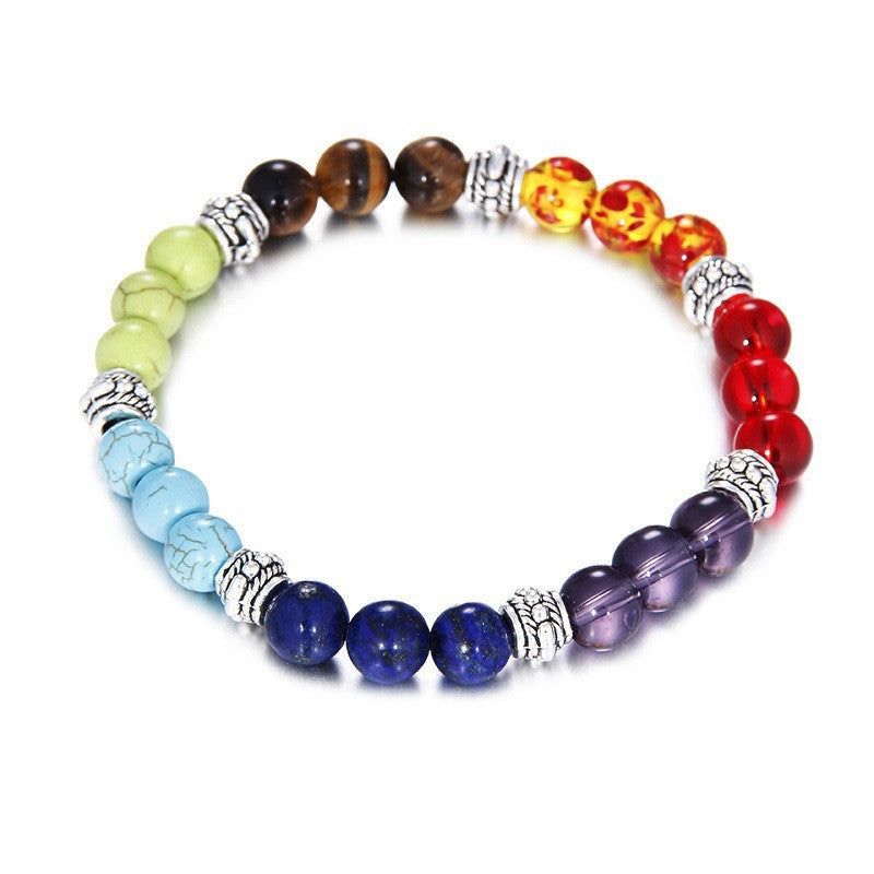 Seven Chakra Bracelet – Natural Stone Energy Beads