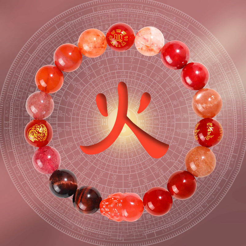 Five Element Crystal Pixiu Bracelet - Balance & Prosperity