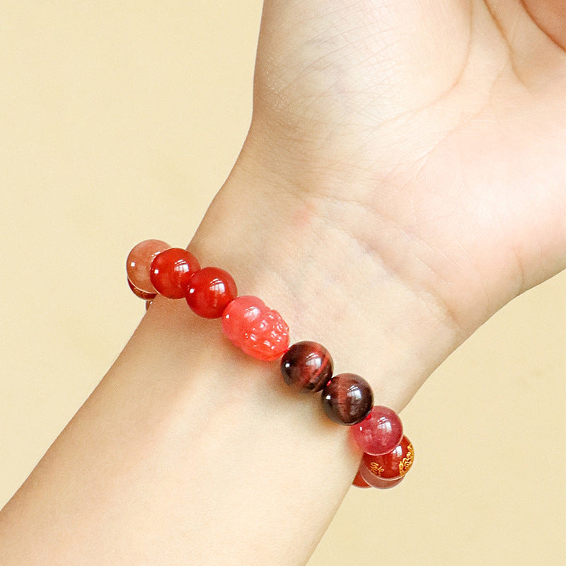 Five Element Crystal Pixiu Bracelet - Balance & Prosperity