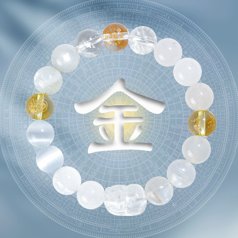 Five Element Crystal Pixiu Bracelet - Balance & Prosperity