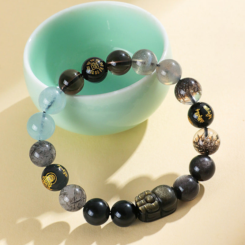 Five Element Crystal Pixiu Bracelet - Balance & Prosperity