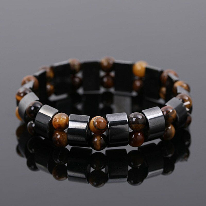 Tiger Eye & Black Obsidian Bracelet – Protection & Confidence