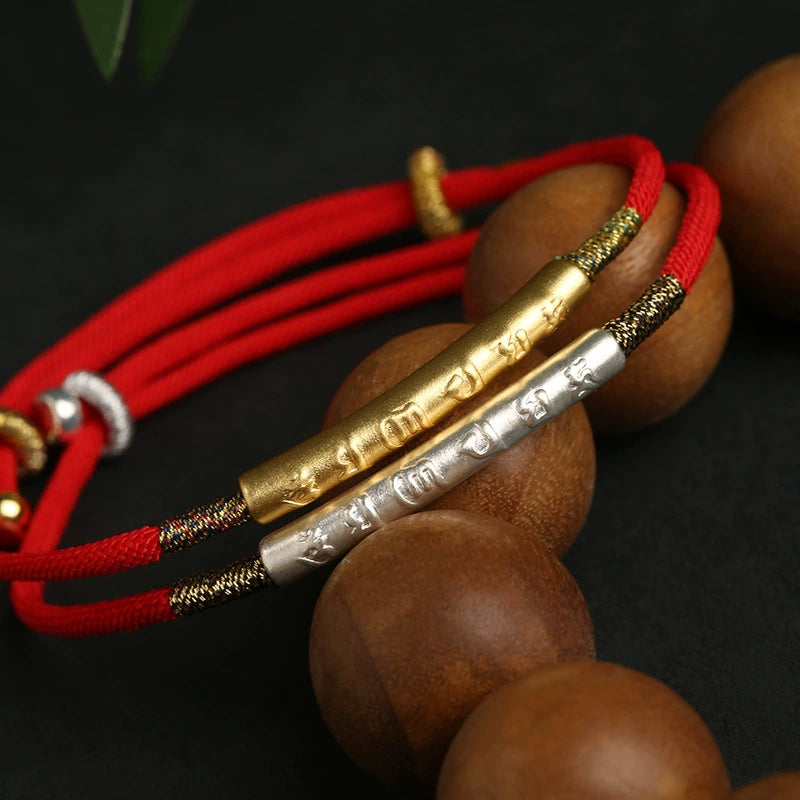Tibetan Red String Bracelet – Buddhist Inspired Charm