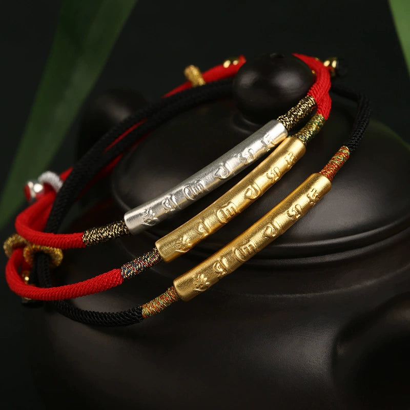 Tibetan Red String Bracelet – Buddhist Inspired Charm